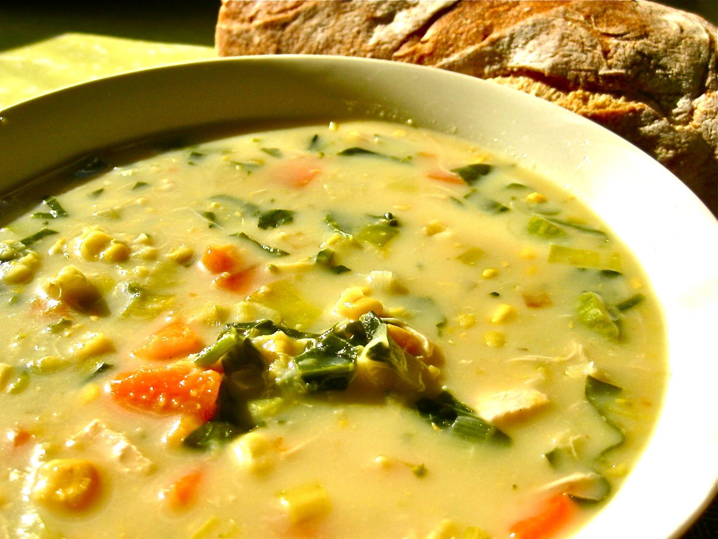 Healthy and Creamy Chicken and Vegetable Soup